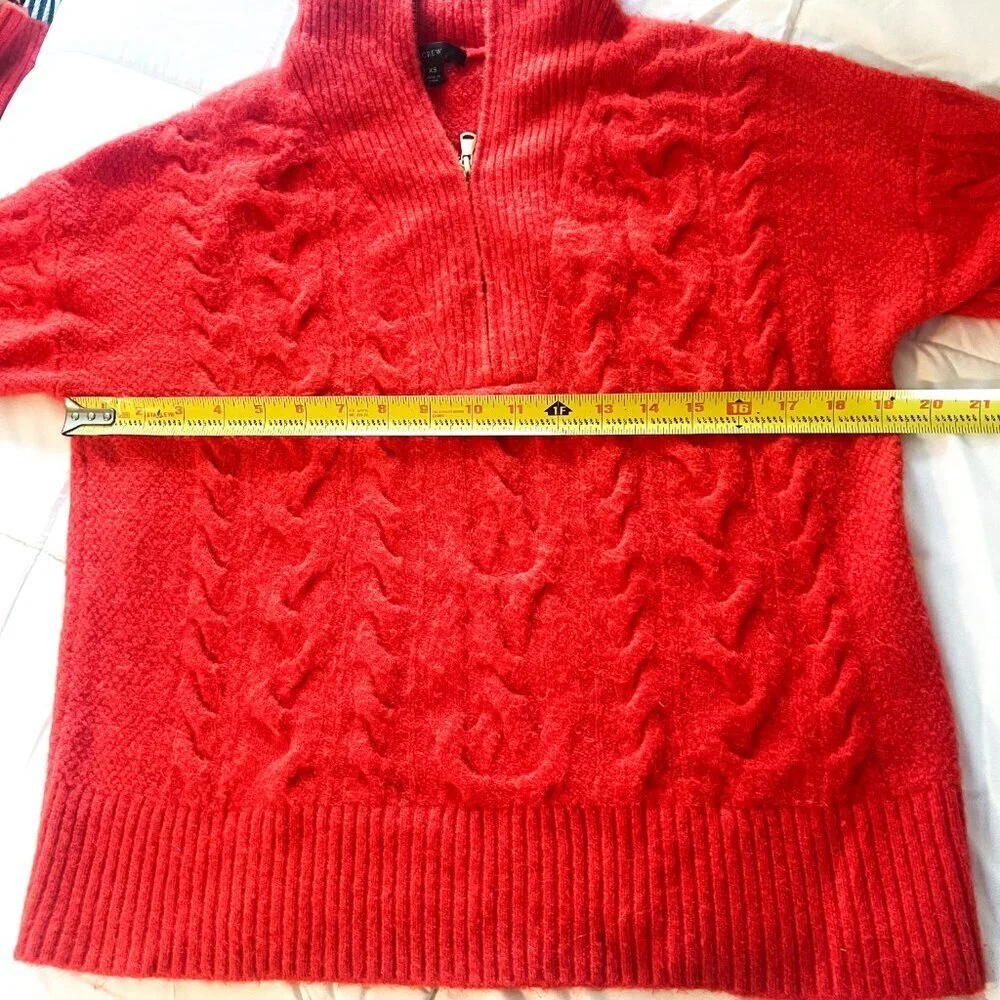 J. Crew Cable Knit Half-Zip Sweater In Supersoft Yarn - Picture 9 of 13
